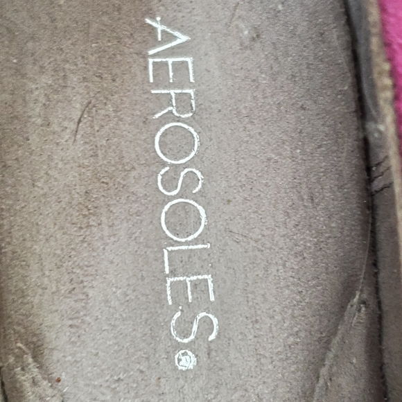 Purple suede Aerosole flats - Picture 4 of 8